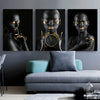 African Art Woman Oil Painting Canvas - Minimalist Nordic