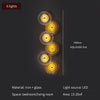 Modern Round Crystal Wall Lamp Glass Combination For Living Room Nordic TV Background LED Lights Bedside Corridor Aisle - Minimalist Nordic