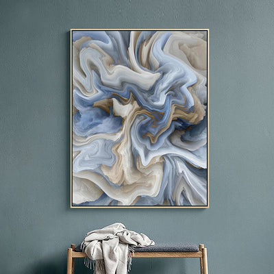 Modern Abstract Marble Textured Canvas - Minimalist Nordic