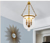 Classical Loft LED Pendant Lights Iron Chain Gold Lamp Body Bed Lamp 3 Bulbs Restaurant Parlor Bedroom Lighting Fixtures - Minimalist Nordic