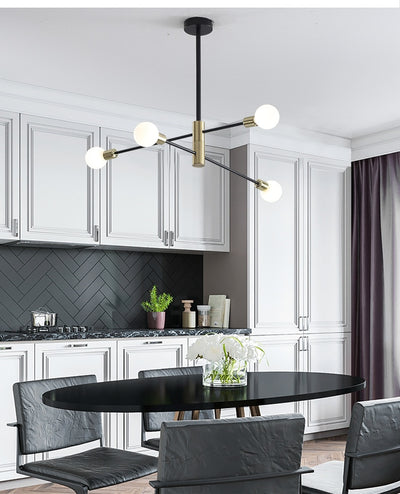 Modern Nordic Black Chandelier Lighting - Minimalist Nordic