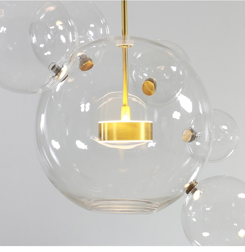 home products living room chandelier warm glass bubble lamp