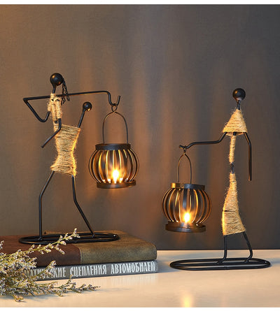 Vintage Metal Candle Holders Model For Home Decoration  Decorative - Minimalist Nordic
