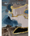 Modern Trendy Abstract Blue Gold Marble Poster - Minimalist Nordic