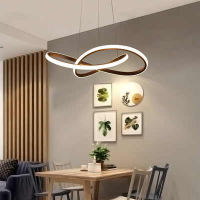 Post Modern Irregular LED Chandelier Light Aluminum Acrylic Ceiling Hanging Lamp Dining Room Pendant Restaurant Suspension Light - Minimalist Nordic