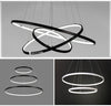 Circle Led Black Rings Pendant Lamp - Minimalist Nordic