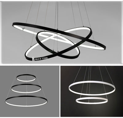 Circle Led Gold Rings Pendant Lamp - Minimalist Nordic