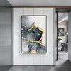 Abstract Modern Grey and Gold Marble Canvas Wall Art Prints For Wall Decor - Minimalist Nordic