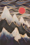 Mountain Sunrise Home Decor Nordic Canvas Painting - Minimalist Nordic