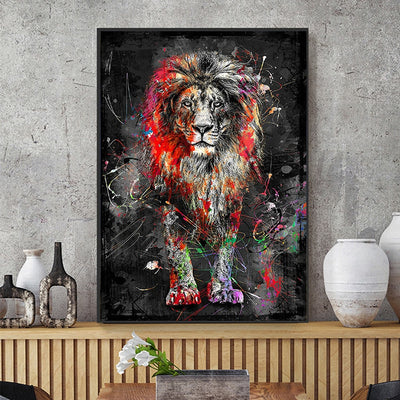 MUTU Frameless Colorful Lion Animal - Minimalist Nordic