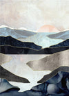 Abstract Geometric Nordic Canvas Painting Wall Art Print - Minimalist Nordic