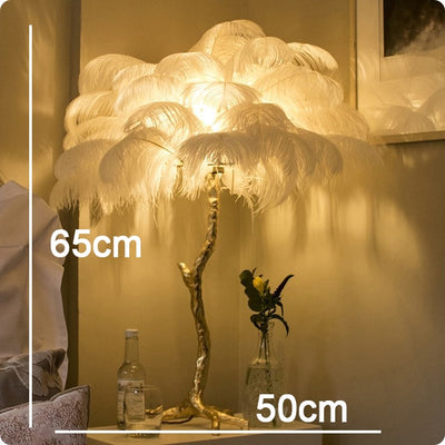 Ostrich Feather LED Floor Lamp - Minimalist Nordic