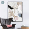 Scandinavian Colourful Abstract Pink Canvas - Minimalist Nordic