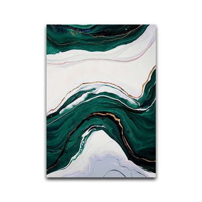 Minimalist Abstract Green Texture Painting Canvas Print - Minimalist Nordic