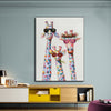 Colorful Oil Animal Giraffe Canvas Printings wall Art - Minimalist Nordic