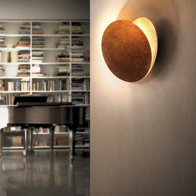 Nordic minimalist personality creative aisle corridor wall lamp bedside living room round gold silver copper LED wall light - Minimalist Nordic