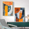 Modern Abstract Faces Geometric Canvas - Minimalist Nordic