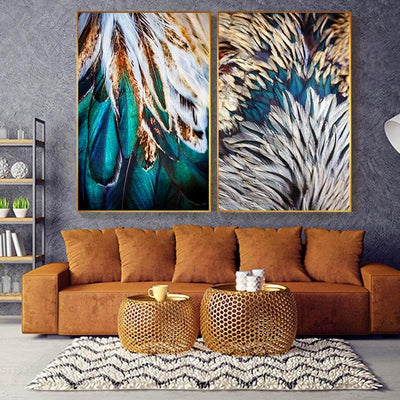 Gold-Green-Pink-Feathers-Wall-Art-Canvas-Pictures.jpg