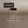 Minimalist Luxury Design Black Gold White LED Dimmable Rectangle Chandelier for Bedroom Living Dining Room Loft Home Nordic Deco - Minimalist Nordic