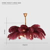 Hot Selling Modern Style G9 All Copper Ostrich Feather Hanging Light Fashionable Feather LED Lamp Bedroom Decoration Chandelier - Minimalist Nordic