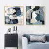 Nordic Abstract Vintage Canvas Painting - Minimalist Nordic