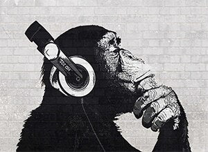 MUTU Street Art Oil Painting Monkey Canvas Decorativos  Art Love Graffiti Picture Print Abstract Wall Art Poster Home Decor - Minimalist Nordic