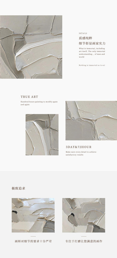 Nordic Gray Texture Wall Picture - Minimalist Nordic