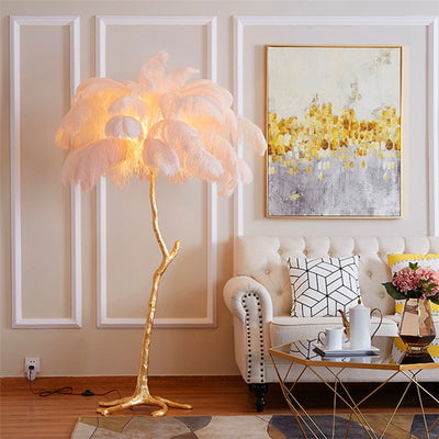 Luxury Ostrich Feather Floor lamp - Minimalist Nordic
