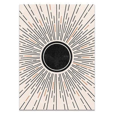 Modern Abstract Bedroom poster Sun and Moon Canvas - Minimalist Nordic