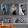 Butterfly Masked Nude Girl Art Woman Abstract Canvas - Minimalist Nordic