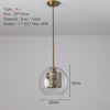 Modern Pendant Light Glass Ball Hanging Lamp - Minimalist Nordic
