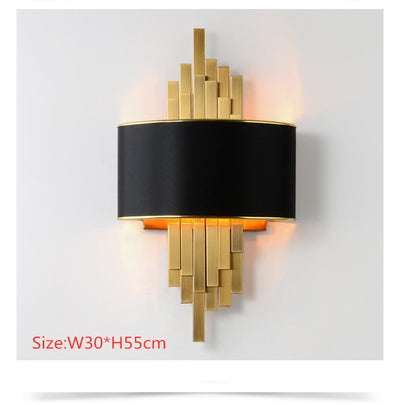 Metal Pipe Living Room Led Wall Light Gold/Black Body Bedroom Lamp Corridor Wall Sconce Loft Home Deco 90-260V Nordic Luminaire - Minimalist Nordic
