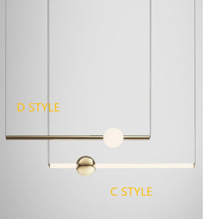 pendant light Golden Chandelier  Living Room light fixture - Minimalist Nordic