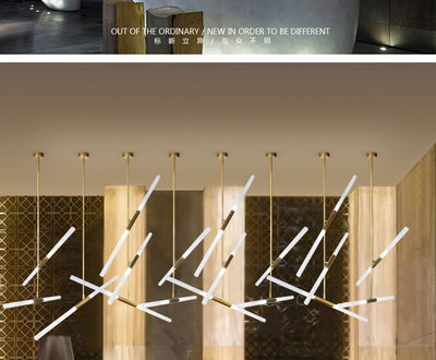 Modern LED Chandelier lighting Nordic Iron and Glass Hanging lights For living room bedroom Restaurant Gold/Black Pendant lamp - Minimalist Nordic