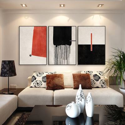 Hand-painted Oil Painting Large Wall Art - Minimalist Nordic