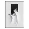 Black And White Handmade Canvas Oil Painting - Minimalist Nordic