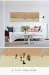 Wallwa Modern Minimalist Living Room Decorative Painting Banner Sofa Wall Painting Metal Frame Northern European-Style Significa - Minimalist Nordic
