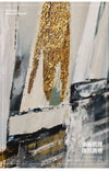 Sailboat Gold Foil Pattern Wall Poster - Minimalist Nordic