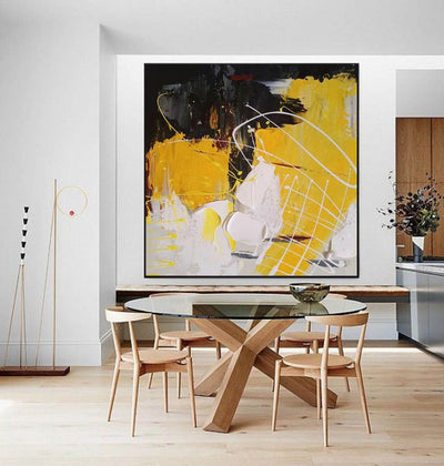Modern Abstract Painting Large Canvas Wall Art - Minimalist Nordic