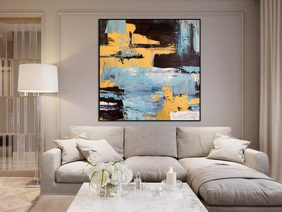 Hand Painted Large Wall Art Picture - Minimalist Nordic
