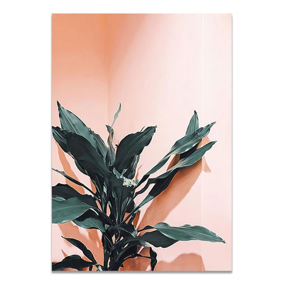 Abstract Sun and Moon Plant Orange Canvas Art Wall Painting Posters and Prints Nordic Wall Pictures for Living Room Home Decor - Minimalist Nordic
