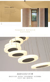 Modern LED chandelier living room pendant lamp bedroom fixtures stairs suspended lights restaurant hanging lighting luminaire - Minimalist Nordic