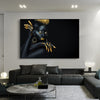 Gold Nude African Woman Oil Painting Canvas - Minimalist Nordic