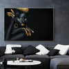 Gold Nude African Woman Oil Painting Canvas - Minimalist Nordic