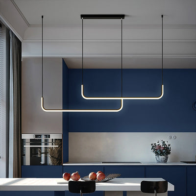 Modern Minimalism LED Chandelier Nordic Living Room and Bedroom Kitchen Restaurant Fixture Pendant Lamp Home Decoration Lighting - Minimalist Nordic