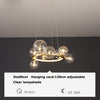 Glass Bubble Golden Black Round Lighting - Minimalist Nordic