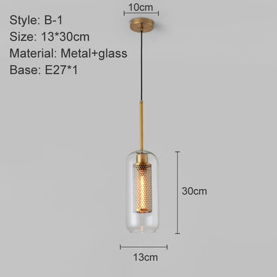 Modern Pendant Light Glass Ball Hanging Lamp - Minimalist Nordic