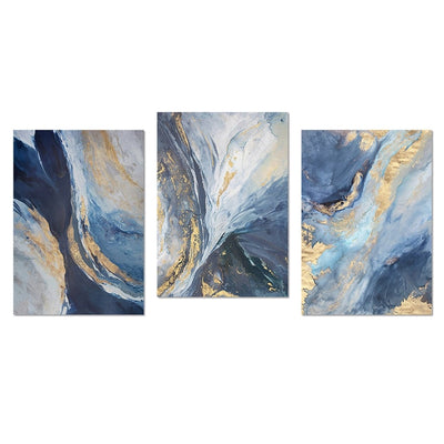 Wall Art Blue Cloud Landscape Oil Painting - Minimalist Nordic