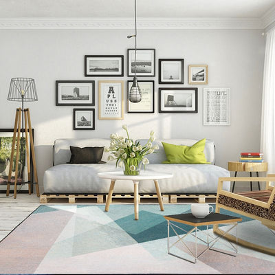 Modern Geometric Pattern Carpet Living Room Rug - Minimalist Nordic