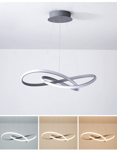 LED Chandelier Lighting Fixture Circle Ring Black/Gold Pendant Lamp  LED Light for Dining room Bedroom Modern Ceiling Chandelier - Minimalist Nordic